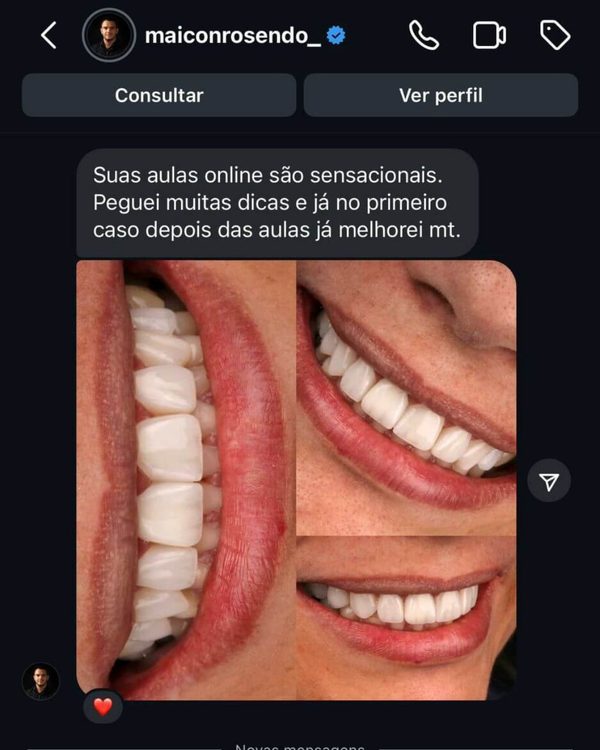 Depoimento de aluna do Método Áurea — print de mensagem